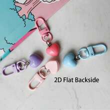 5pcs/4pcs Random Color Macaron Heart Shaped Keychain Pendant, Cute Girly Gift, Suitable For Wedding, Birthday, Anniversary, Couples, Friends, Pet Lovers, Valentine's Day, Mother's Day And Other Occasions - View 3