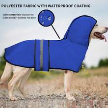 Summer Lightweight Pet Raincoat With Hood And Reflective Strip Design, Universal For Small, Medium And Large Dogs, Lightweight Hook And Loop Dog Raincoat Pet Rain Cape - Multicolor - View 2