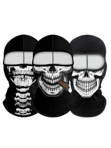 1 pieza Pasamontañas unisex elástico y transpirable para motociclismo en otoño/invierno, adecuado para actividades al aire libre, fiestas, cosplay - Multicolor - Ver 24