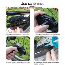 Bike Chain Cleaner Tool, Portable 360° Brush Bicycle Chain Cleaning Device For Road & Mountain Bikes - A - View 5