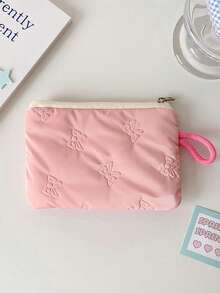 1 chiếc ví đựng tiền xu hình trái tim màu bạc dập nổi dành cho nữ, túi trang điểm cho bé gái, túi đựng mỹ phẩm, ví đựng tiền xu dễ thương, ví đựng tai nghe, ví đựng thẻ. - Nhiều màu - Xem 17