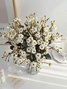 3pcs Artificial Daisy, High-Quality Chamomile & Sunflower, 10-Inch Fake Daisy Outdoor Plants, Vase Centerpiece Tabletop Decor, DIY Home Party, Spring Wildflower Wedding Daisy Party Decoration (White) Chamomile, Photography Accessory Floral Bouquet, Scene Decor - White - View 3