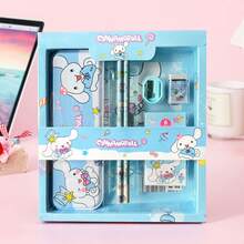 Bộ văn phòng phẩm - Bộ văn phòng phẩm dễ thương theo phong cách Kawaii, tông màu xanh pastel nhẹ nhàng, mộng mơ, với các thiết kế biểu tượng và nhân vật, đồ dùng học tập cao cấp, vật dụng văn phòng thiết yếu, đồ sưu tầm dành cho người hâm mộ. - bộ văn phòng phẩm - Xem 6