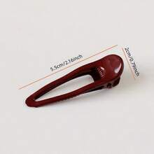 2pcs/2026, New Year Atmosphere, Wine Red Hair Clip - Non-Slip, Durable, Minimalist Design, Compact And Portable, Suitable For Daily Use, Lightweight And Small, Elegant Hair Accessory, New Year Edition Hair Clip - 2pcs - View 4