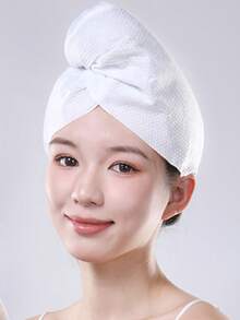 5/1 Set Business Travel One-Time Dry Hair Cap, Super Thick & Absorbent, No Hair Shedding, Hotel Exclusive Individually Packaged - White - View 6