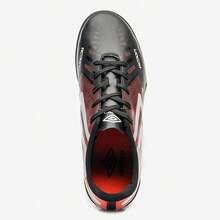 Chuteira Umbro Society Masculina Action Campo Sintético Original - Preto Vermelho - Visão 6
