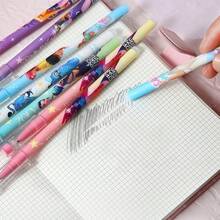 12支/1盒 K-Pop D Emon Hunters 卡通可擦凝胶笔套装，学生用热敏可擦笔，返校礼物，新学期文具用品 - 彩色 - 查看 2