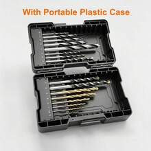 Bộ mũi khoan đa năng 16 chi tiết HHS, mũi khoan tường, mũi khoan gỗ. - Bộ 16 món đựng trong hộp nhựa. - Xem 2