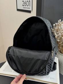 2026 New Women's Backpack, Large Capacity, Minimalist Fashion Versatile Texture Water-Resistant Travel Backpack - Black - View 4