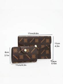 Bộ túi xách 3 món mẹ con được ưa chuộng nhất năm nay, túi tote nữ cỡ lớn cổ điển, túi xách jacquard cao cấp thanh lịch dành cho nữ. - màu nâu - Xem 9