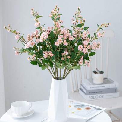 1pc Artificial Simulation Rose Bouquet, Simulation Bouquet, Suitable For Home, Dining Room, Living Room, Outdoor Garden Decoration, Used For Wedding, Family Garden And Party Decoration, Artificial Flowers, Wedding Flowers, Bride Bouquet, Wedding Decoration, Mother's Day Bouquet, Spring Decoration