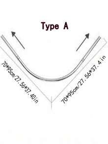 L-Shaped/Curved Curtain Rod, Stainless Steel Reinforced, Thickened, No Drilling Required, Won't Damage Walls, Indoor Decor, Easy Installation, Suitable For Multiple Scenarios, Stable And Non-Slip, Adjustable Length, High Load-Bearing Capacity - LLg-3 - View 10