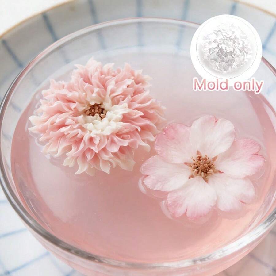 1个梦幻菊花硅胶模具,柔韧耐用,3D逼真花卉设计,适用于蜡烛、肥皂、树脂工艺品、桌面花卉装饰,以及情人节、周年纪念日、婚礼、生日、母亲节等节日的手工礼物。 - 夢幻菊模具 - 查看 1