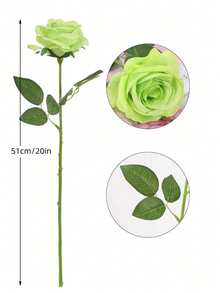 12/10/5 Green Home Decoration Simulation High-End Silk Roses, Desktop Decoration, Room Decoration Flowers, Valentine'S Day Bouquets, Wedding Decoration Brides Holding Flowers, Wrist Flowers, Chest Flower Materials, Home Restaurant Bedroom Vase Decoration Bouquets Diy Birthday Party Cake Materials, Valentine'S Day New Year Gift Materials, Shooting Props, Vase Decoration, New Year Decoration, Outdoor Garden Decoration - Light Green - View 3