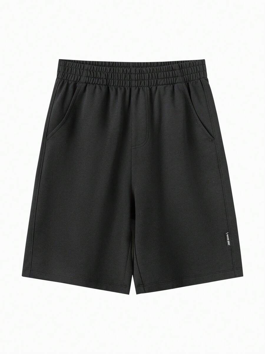 Balabala Children's Summer Quick-Dry Shorts Unisex Breathable Casual Mid-Length Outdoor Travel Daily Wear Comfortable Lightweight - Black - View 1