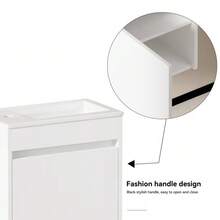 Black 46cm Bathroom Cabinet With Ample Storage Space And A Soft-Close Door For Quiet Closing. - White - View 7