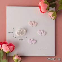 Bộ dụng cụ làm khuyên tai và mặt dây chuyền hình trái tim mini ngày Valentine bằng đất sét polymer, khuôn đất sét mềm hình kẹo trái tim, dụng cụ làm đất sét và mặt dây chuyền. - trắng - Xem 8