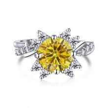 1 chiếc nhẫn bạc S925 đính đá Moissanite tròn 2 carat, trang sức nữ, nhẫn cưới/nhẫn đính hôn, thích hợp đeo hàng ngày và dự tiệc, kèm hộp quà tặng. - Một chiếc 2CT - Xem 29