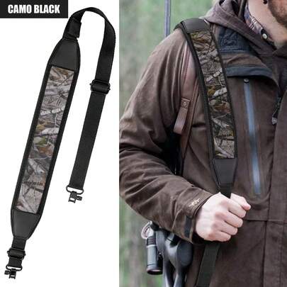 Two Point Sling With Swivels, Comfortable Durable Shoulder Padded Strap, Length Adjustable Shoulder Strap For Outdoors