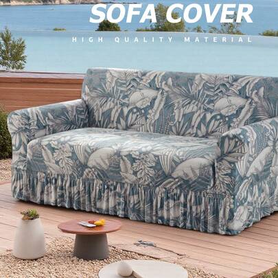 1 tấm phủ chân ghế sofa in họa tiết cây nhiệt đới, chống bụi bẩn, co giãn, bảo vệ toàn bộ ghế sofa, trang trí phòng khách, phù hợp với sofa 1/2/3/4 chỗ ngồi, sử dụng được cả bốn mùa, có thể giặt máy.