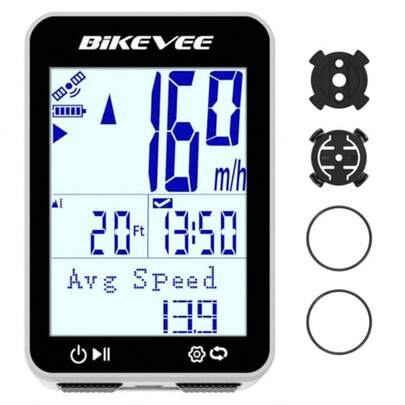 GP Peedeter And Odeter - Wirele Bike Cpr Auto Tart/Top Auto Backlight IPX7 Of 2.4" LCD Cycling Tracker In MPH And KM/H