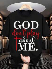 Dios No Juega Conmigo, Camiseta de Declaración de Fe Cristiana para Mujeres y Hombres, Camiseta con Mensaje de Inspiración Religiosa, Idea de Regalo Espiritual, Es una Camiseta Perfecta para Regalar a Amigos y Familiares en Cualquier Día Festivo o Ocasión Especial. - Multicolor - Ver 2
