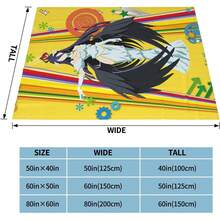 Anime Overlord Albedo Blanket Unisex Blankets Soft Plush Fleece Throw Blankets For Couch Sofa Bedding Living Room - màu đen - Xem 2