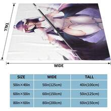 Anime Overlord Albedo Blanket Unisex Blankets Soft Plush Fleece Throw Blankets For Couch Sofa Bedding Living Room - Black - View 2