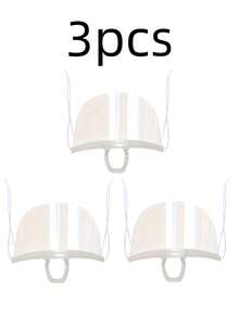 3pcs Reusable Transparent Face Shields, Waterproof Design Suitable For Beauty, Tattoo, Halloween, Restaurant And Other Scenarios, Durable And Fashionable Accessory - Multicolor - View 14
