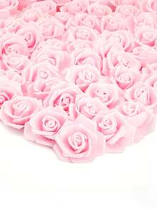 40/100pcs 2.75 Inch Artificial Foam Roses, Bulk Fake Foam Flower Heads, Suitable For Home Decor, DIY Crafts, Wedding, Birthday, Engagement Party Decorations, Bedroom Floral Arrangements, Birthday Gifts, Elegant Home Floral Decor, All Season Use - Baby Pink - View 2