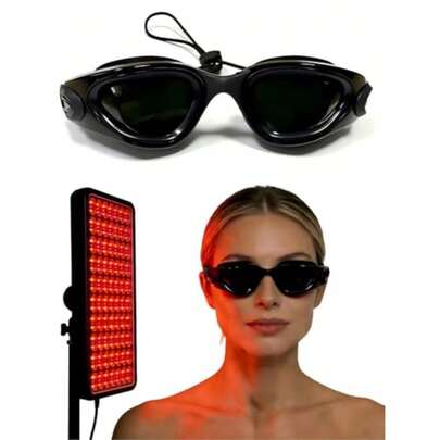 Gafas para cama de bronceado IPL y rojo medio - C Gafas protectoras 200 2000nm para bronceado solar en interiores con cordón ajustable para la cabeza, incluye estuche y paño de limpieza de lentes