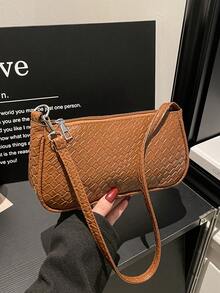 1pc This Stylish, Solid-Color, Retro-Style Shoulder Bag/Underarm Bag Features A Unique Design Suitable For Various Occasions. Versatile And Versatile, It'S Perfect For Outdoor Activities, Playtime, Commuting, And More, Making It A Perfect Gift For Teenagers. - Multicolor - View 5