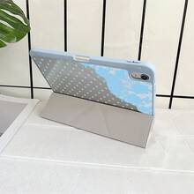 1 pieza Funda para tableta con lunares azules y ribete de encaje con soporte para bolígrafo compatible con iPad de 10.ª generación Funda inteligente/11(A16 2025)/Compatible con Samsung Galaxy S9/S7/S10+/Compatible con XIAOMI/Compatible con HUAWEI - Multicolor - Ver 9