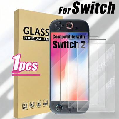 1pc High Definition Screen Protector Film Compatible With Switch Series, New High Hardness Tempered Glass Membrane, Made Of Durable Tempered Glass Material, Excellent Scratch And Wear Resistance, Maintains Intact Screen Surface Even With Frequent Use And Random Placement. High Clarity And Transmittance Optical Base Material, Uniformly Transparent To Fully Restore The High-Definition Display Quality.