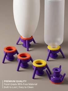 Soporte invertido para botellas en forma de triángulo, tapa de botella invertida, soporte de tres patas multifuncional, tapa antigoteo para botellas de gel de ducha y champú - A - Ver 11