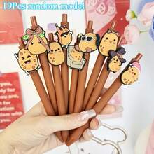 9/19/29支装趣味土豆系列按压式圆珠笔，款式随机，握感舒适，黑色墨水，圆珠笔，小礼物，办公用品，学习工具，返校文具 - 套裝 - 查看 6