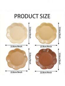 10 chiếc đĩa giấy màu nâu ombre, kích thước 7 inch và 9 inch, dùng một lần, có viền lượn sóng, thích hợp cho sinh nhật, đám cưới, tiệc cô dâu, tiệc mừng em bé, tiệc tùng, Halloween, Giáng sinh và các sự kiện khác. - nhiều màu - Xem 9