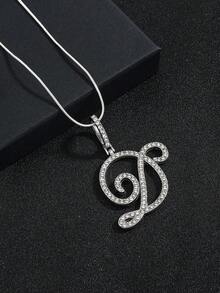 1pc Fashion Cursive Letter A-Z Necklace, Women Jewelry For Daily Wear - Romantic 26 Cursive Letter Necklace - View 65
