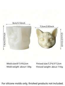 Khuôn silicon/Khuôn nến - Phong cách Gothic u tối hình đầu lâu, rắn và mèo ba mắt bí ẩn, chất liệu silicon mềm, dễ tháo khuôn và vệ sinh, có thể tái sử dụng, tương thích với nến, thạch cao, nhựa, tạo nên không gian trang trí ấn tượng cho các lễ hội và các dự án DIY. - Rắn đầu lâu và Mèo ba mắt bí ẩn - Xem 5