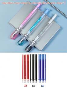 1/3pcs Creative Needle-Shaped Signature Neutral Pens, Simulated Injection Syringe Design Stress Relief Injection Pen, Random Color Delivery. School Supplies, Back To School Season - Random Color - View 16