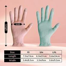 Evridwear Cotton Moiturizing Glove Overnight Creen For Dry Hand PA Eczema Hand Care Day And Night Moiturizing Leeping Glove 2 Pair /M Feather Weight Pink Color - 2 Pairs Feather Weight Pink - View 6