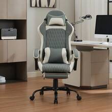 Elegant And Simple Gaming Chair - Dusty Green - View 1