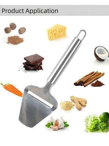 1PC Stainless Steel Cheese Grater, Cheese Shovel, Cheese Slicer, Pizza Cutter, Cooking Spatula, Multi-Function Cheese Grater, Kitchen Tool, Cake Baking Spatula, Suitable For Hotel, Restaurant, Kitchen, Western Restaurant, Outdoor Picnic, Suitable For Mother's Day, Star, Moon, Eid Al-Adha, Christmas - Silver - View 5