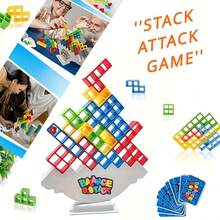 Balance Tower Game: 41 57Pcs/Set Fun Stacking Desktop Edition | Family Gathering And Travel Entertainment Puzzle And Stress Relief - Multicolor - View 8