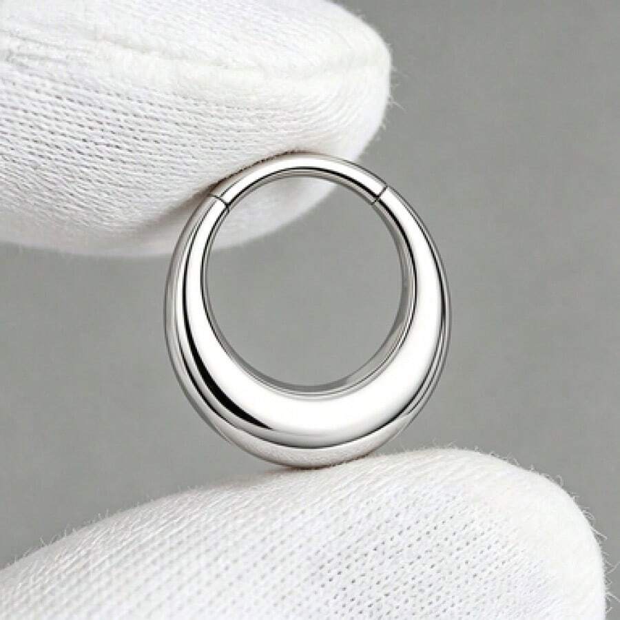 Khuyên mũi 16G - Khuyên mũi dạng khớp nối, chất liệu thô ráp - Khuyên mũi G23 dành cho nam và nữ, khuyên sụn tai, khuyên vành tai, khuyên dái tai, khuyên vành tai trong, hộp trưng bày trang sức xỏ khuyên. - Bạc - Xem 1