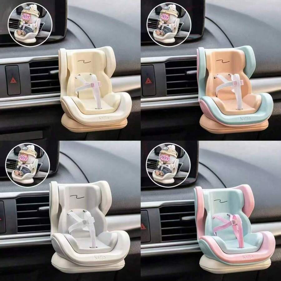 Aksesori Boneka Jepit Ventilasi Udara Mobil Labobo yang Lucu, Cocok untuk Kursi Keselamatan Mobil dan Ventilasi AC - MultiWarna - View 1