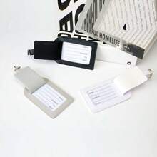 2/3/4/5/6/8Pcs Thickened Wear-Resistant PU Leather Luggage Name Tag With Metal Buckle Reinforced Adjustable Strap Travel Luggage Tag Essential For Business Trips And Checked Baggage, Can Write Information, Boarding Pass, Multiple Colors Available, Random Color - View 9