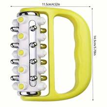 Compact Deep Muscle Roller - Trigger Point, Myofascial Release, Adult Non Electric Body Massager, Yellow, Mini - A - View 6