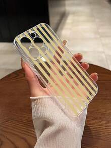 1 chiếc ốp lưng điện thoại TPU mềm trong suốt, họa tiết sọc vàng độc đáo, chống rơi vỡ, chống trầy xước, chống bám vân tay, bảo vệ ống kính camera, tương thích với Apple, Nothing, Pixel. - Nhiều màu - Xem 5