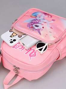 New Unisex Unicorn Backpack, Lightweight And Comfortable, Suitable For Daily Commute And School Use - Pink - View 8